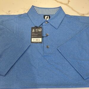 NWT FootJoy Blue Polo Shirt Classic Design Short Sleeve size M